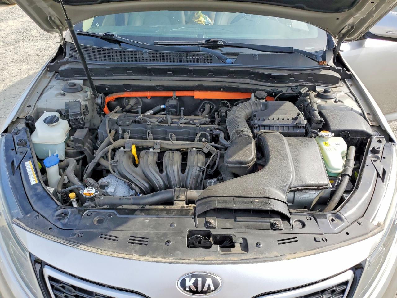 2012 Kia Optima Hybrid Silver vin: KNAGM4AD8C5030718