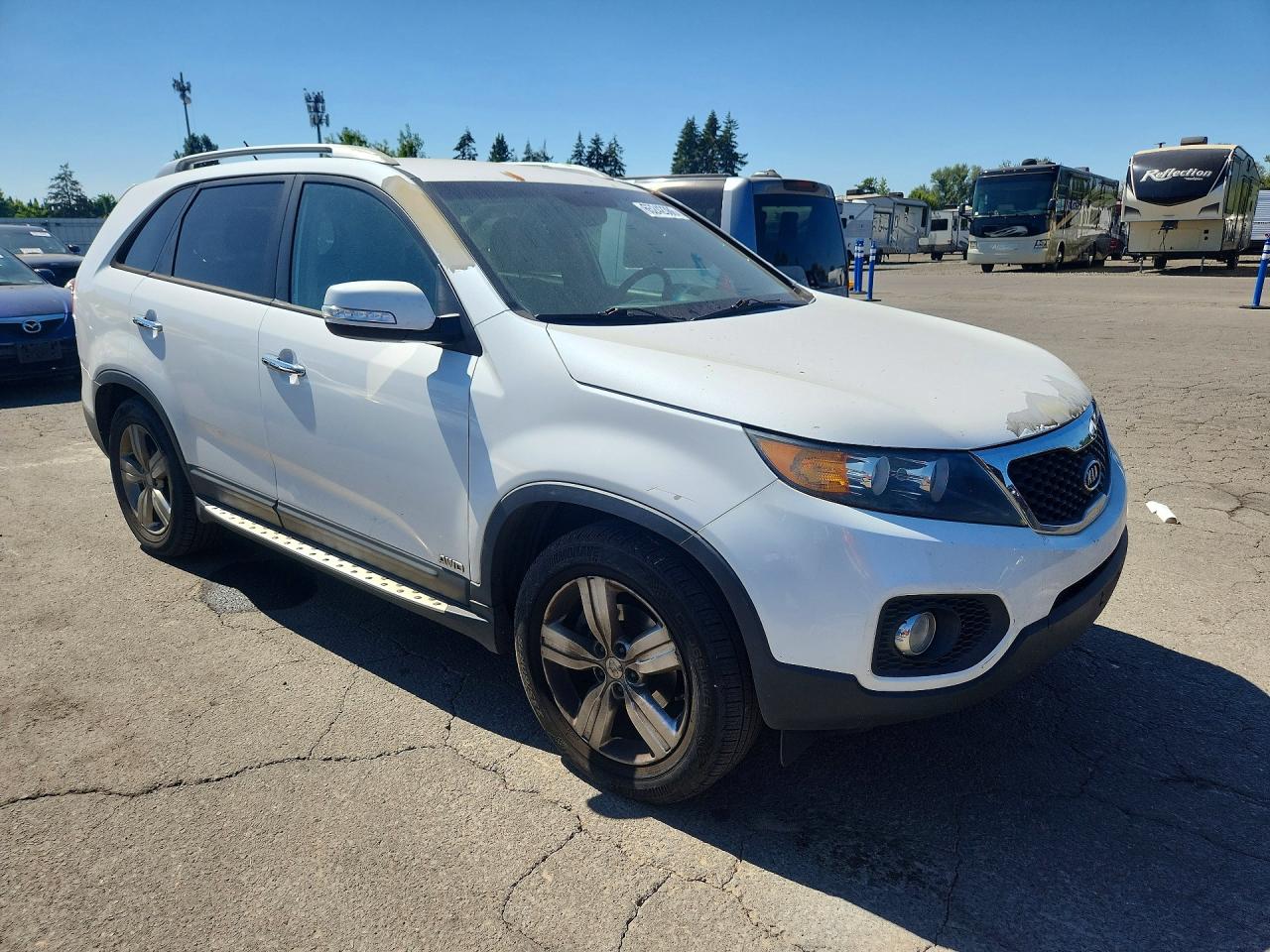 2013 Kia Sorento Ex White vin: 5XYKUDA63DG344901