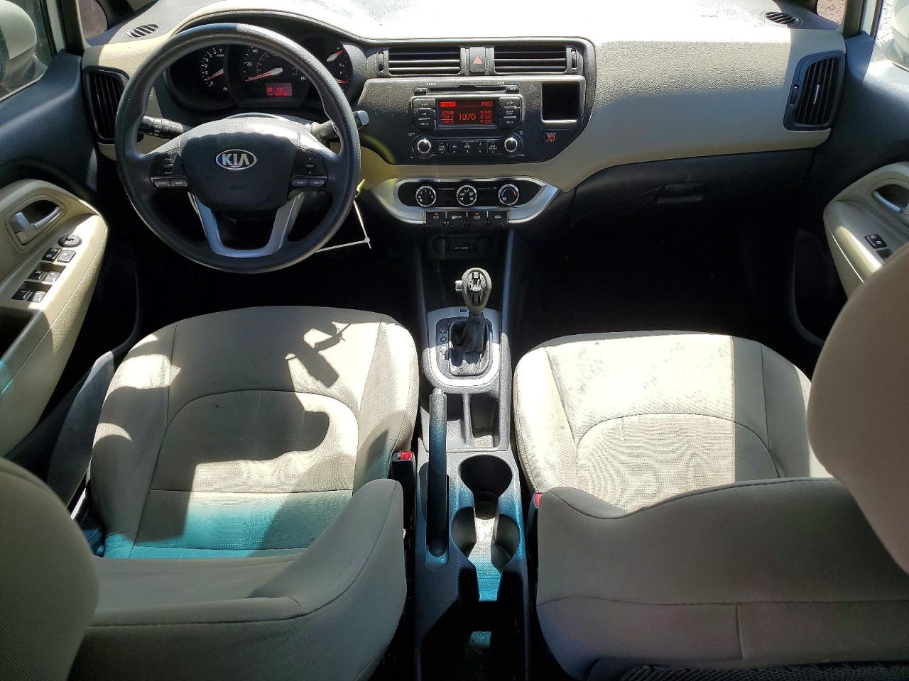 2015 Kia Rio Lx White vin: KNADM4A37F6468980
