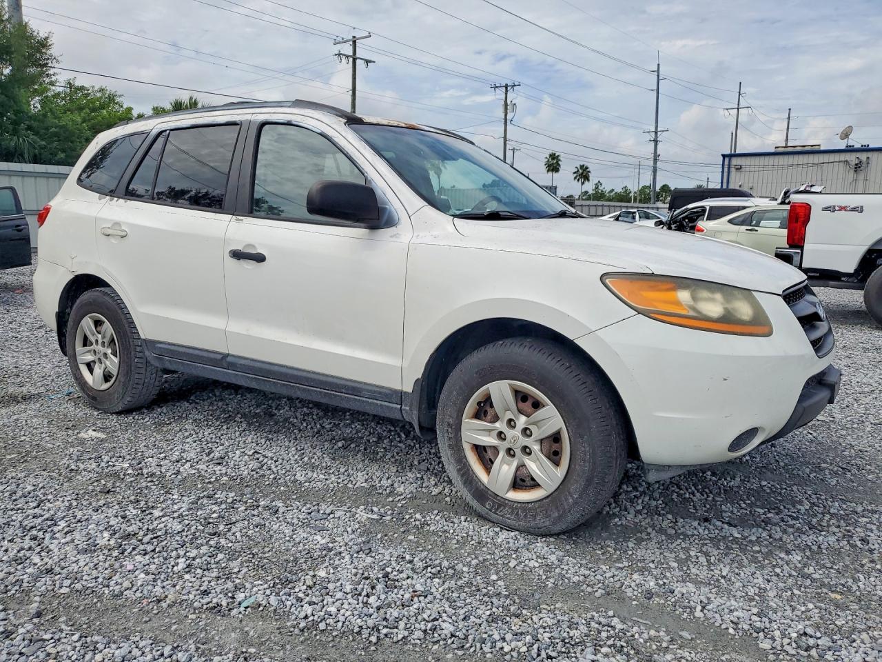 2009 Hyundai Santa Fe Gls White vin: 5NMSG13D79H320535