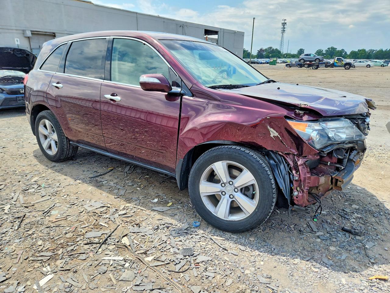 2013 Acura Mdx Burgundy vin: 2HNYD2H22DH515974