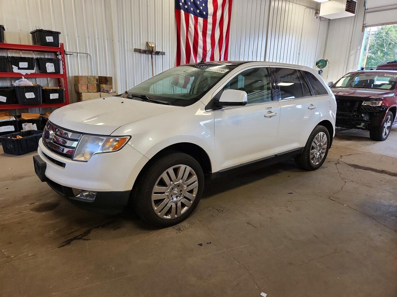 2009 Ford Edge Limited White vin: 2FMDK39C89BA92590