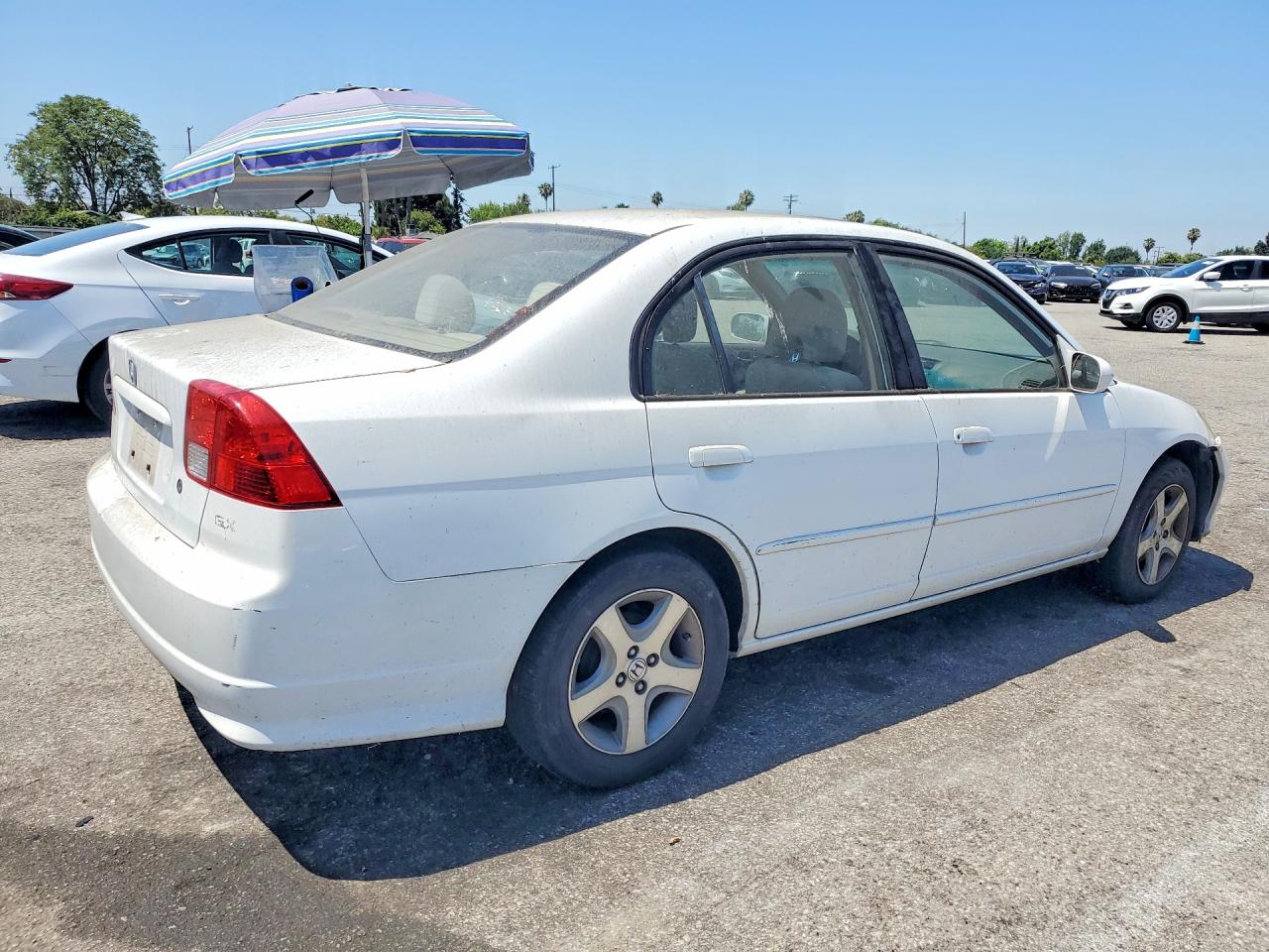2005 Honda Civic Ex White vin: JHMES26795S000315