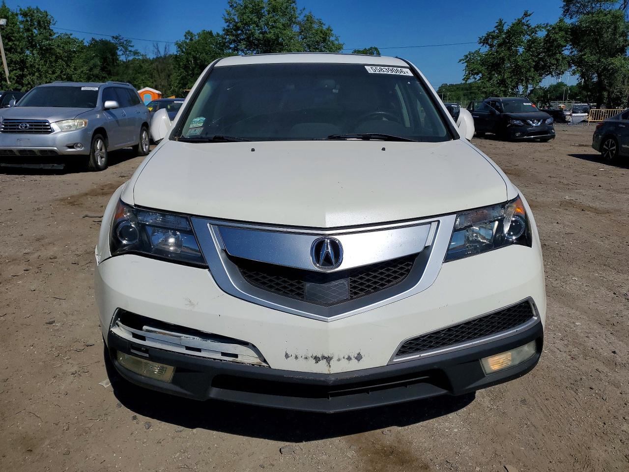 2011 Acura Mdx Advance White vin: 2HNYD2H55BH519539