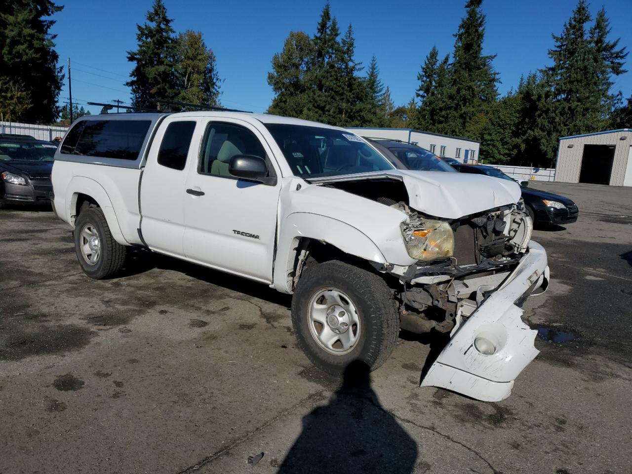 2011 Toyota Tacoma Prerunner Access Cab White vin: 5TFTU4GN1BX002456