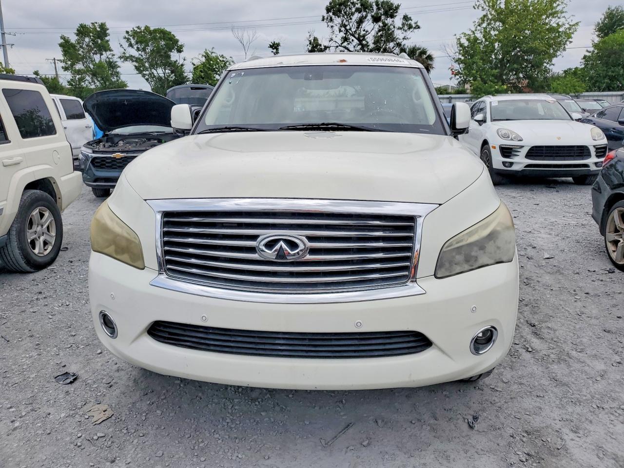 2014 Infiniti Qx80 Base White vin: JN8AZ2ND5E9750549