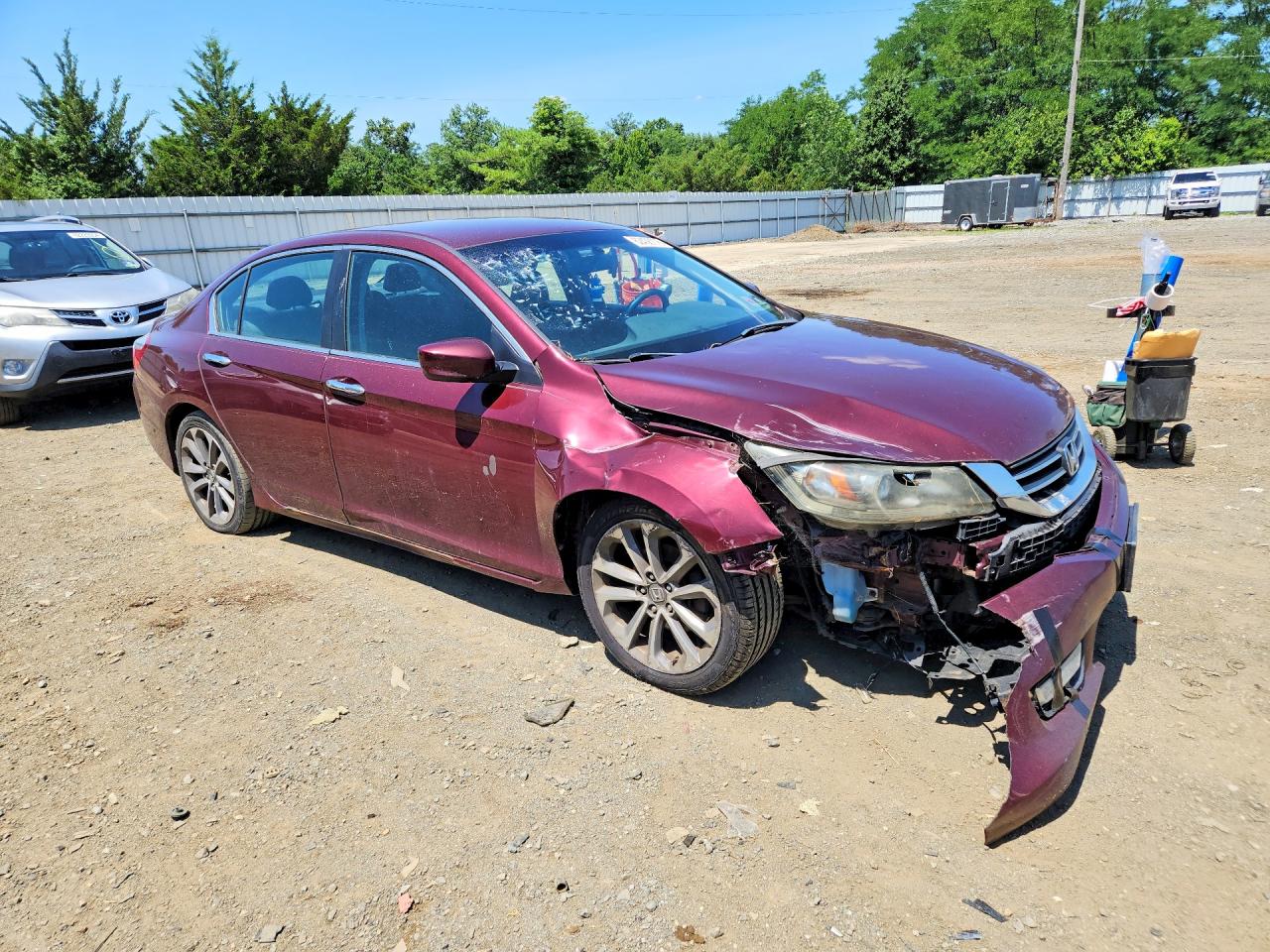 2013 Honda Accord Sport Burgundy vin: 1HGCR2F51DA207953