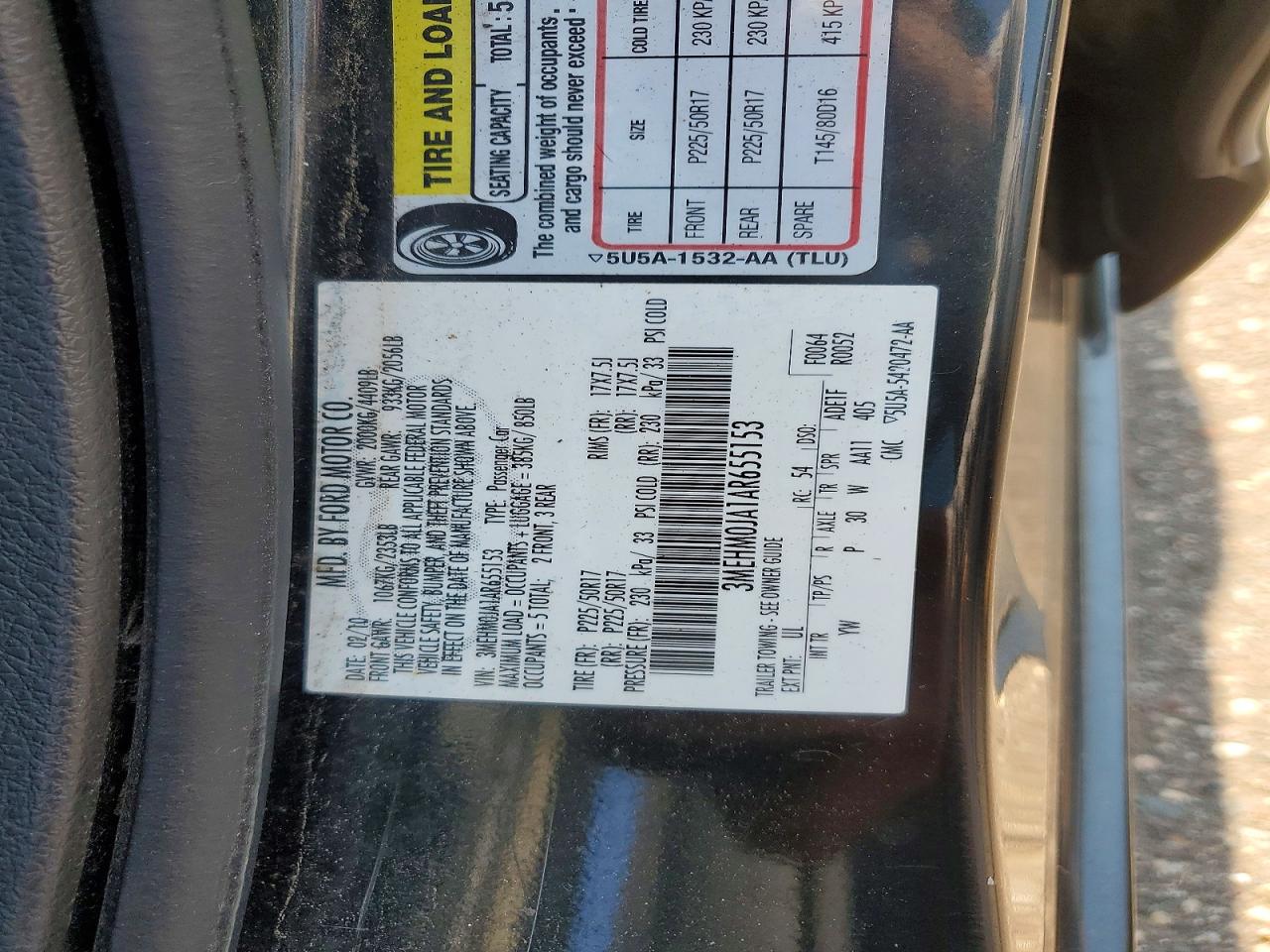 2010 Mercury Milan Premier Green vin: 3MEHM0JA1AR655153