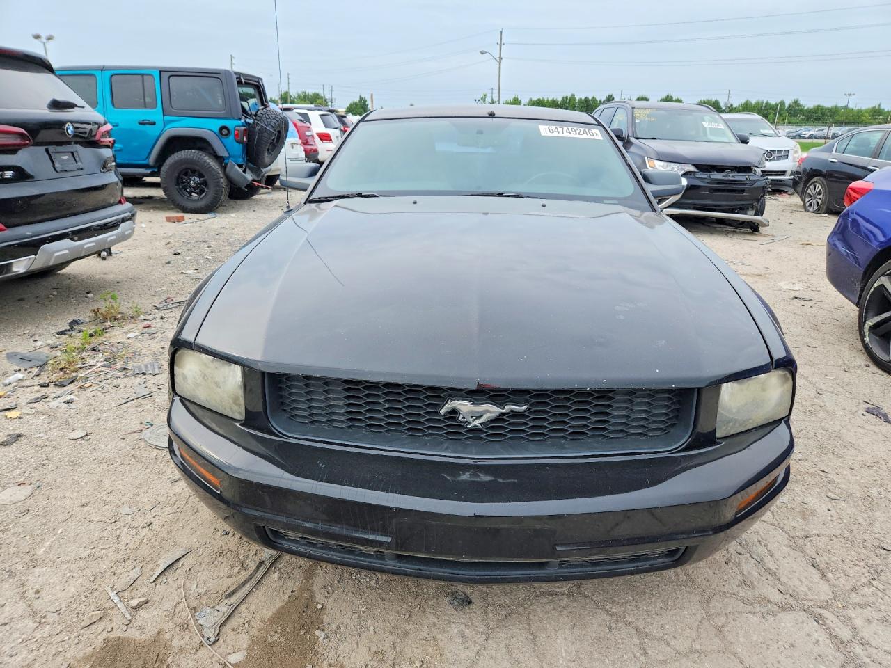 2007 Ford Mustang Black vin: 1ZVFT80N875270938