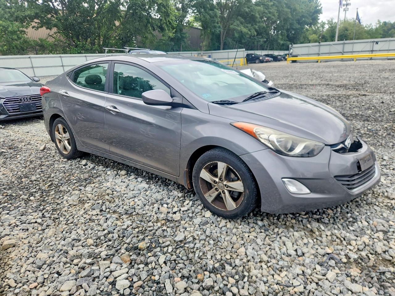 2013 Hyundai Elantra Gls Gray vin: 5NPDH4AE8DH378135
