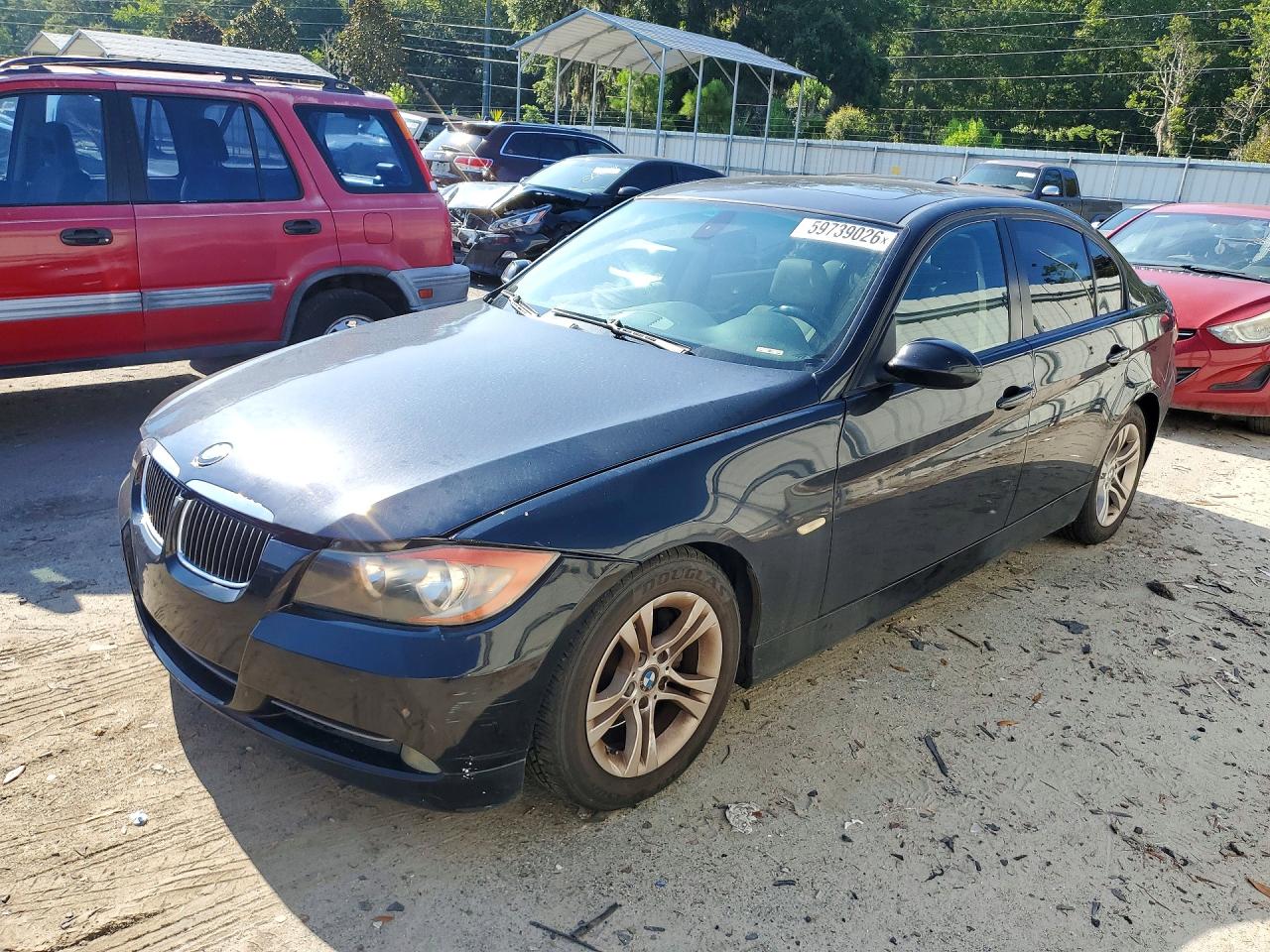 2008 Bmw 328 I Sulev Black vin: WBAVC53548F008271