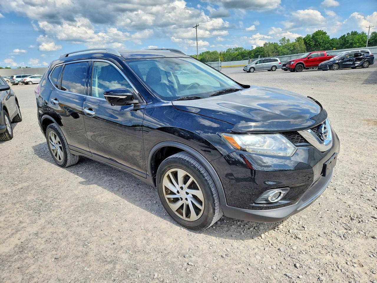 2014 Nissan Rogue Sl Black vin: 5N1AT2MV3EC811497
