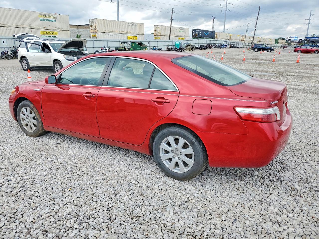 2007 Toyota Camry Hybrid Red vin: JTNBB46K573002298