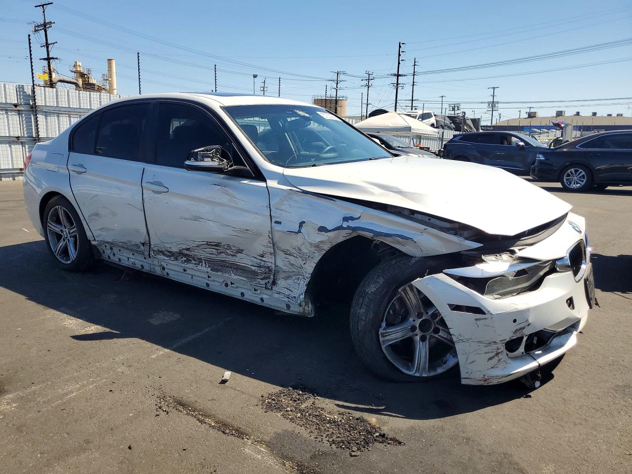 2015 Bmw 328 I White vin: WBA3A5G55FNS83710