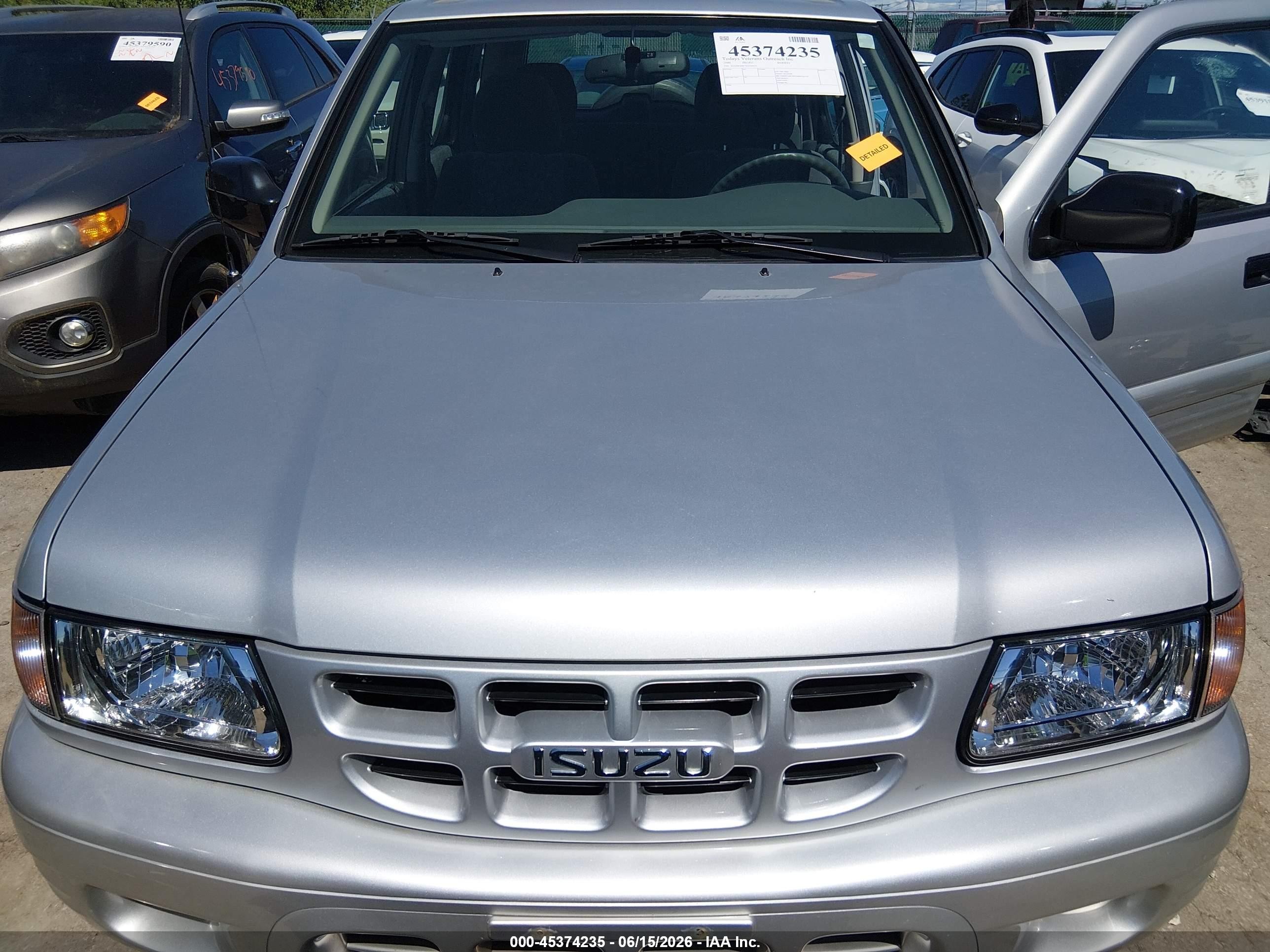 2000 Isuzu Rodeo S/ls/lse Silver vin: 452DM58W2Y4326953