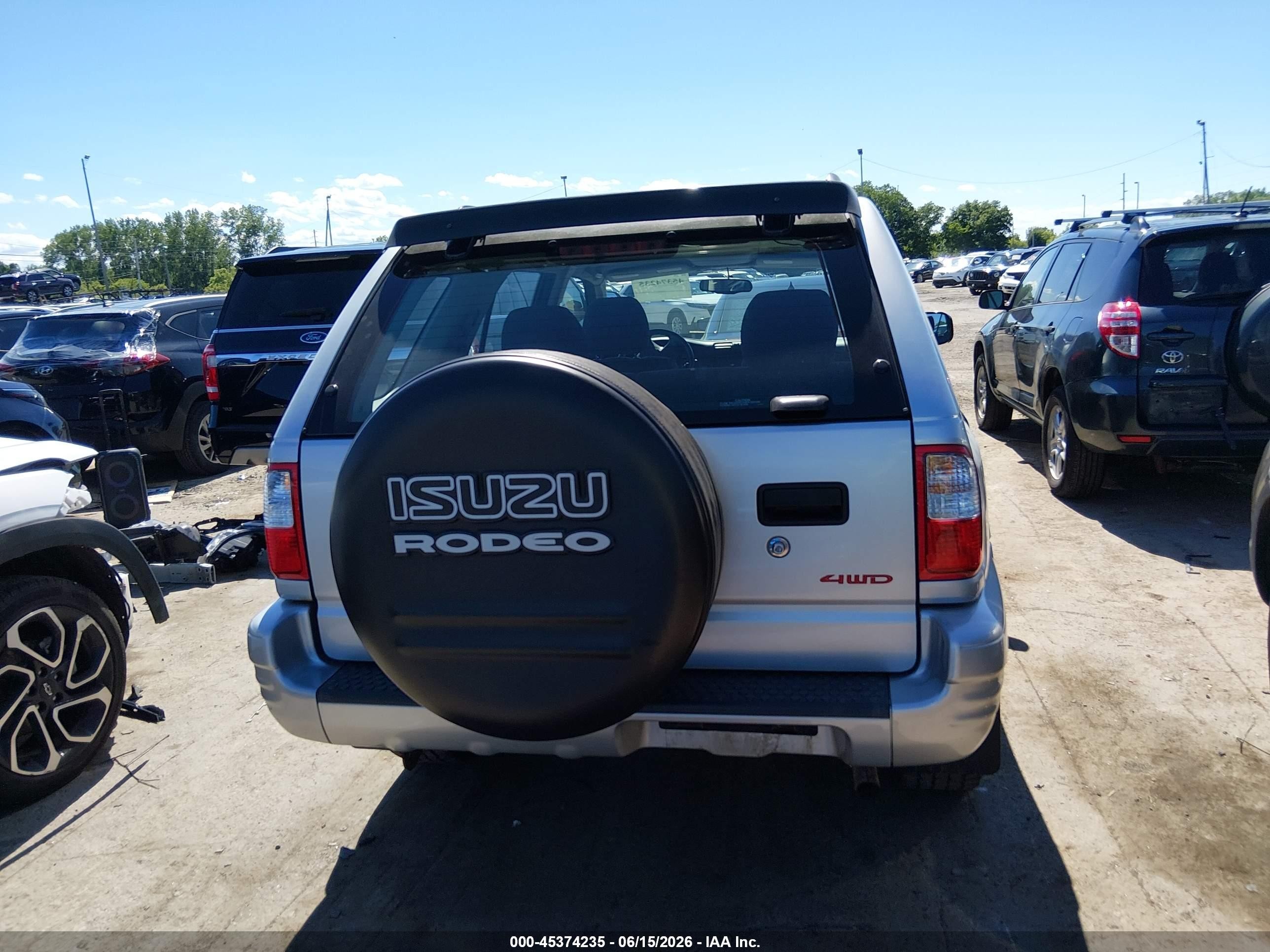 2000 Isuzu Rodeo S/ls/lse Silver vin: 452DM58W2Y4326953