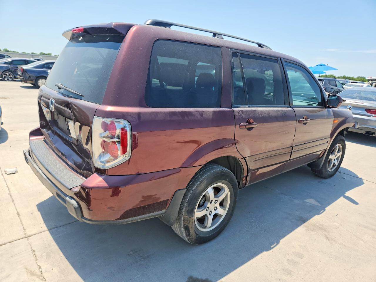 2007 Honda Pilot Ex Burgundy vin: 5FNYF28437B020971