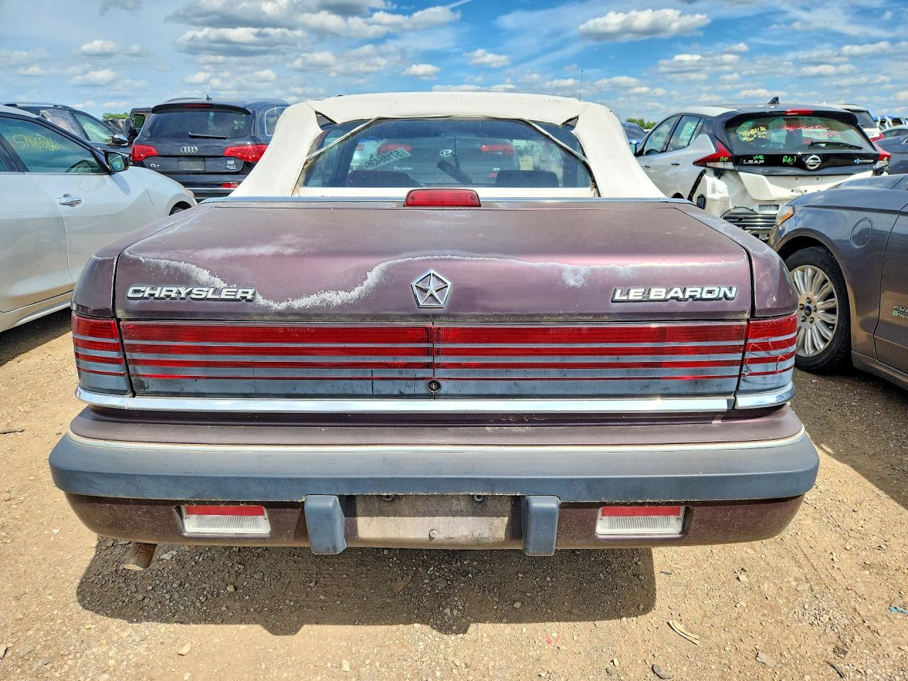 1991 Chrysler Lebaron Purple vin: 1C3XJ4536MG100515