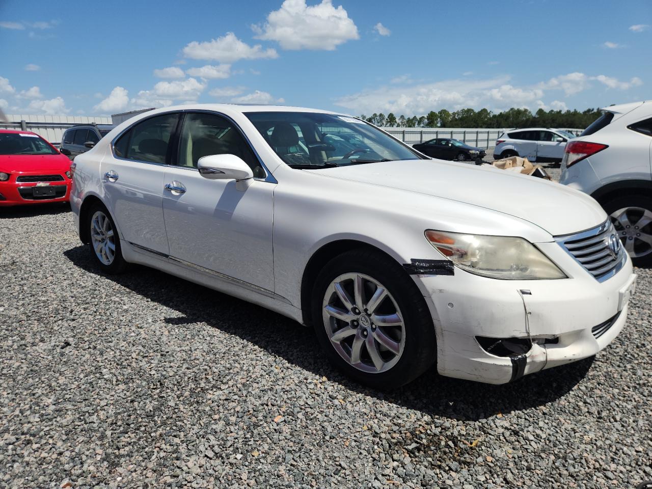 2010 Lexus Ls 460 White vin: JTHCL5EF5A5007141