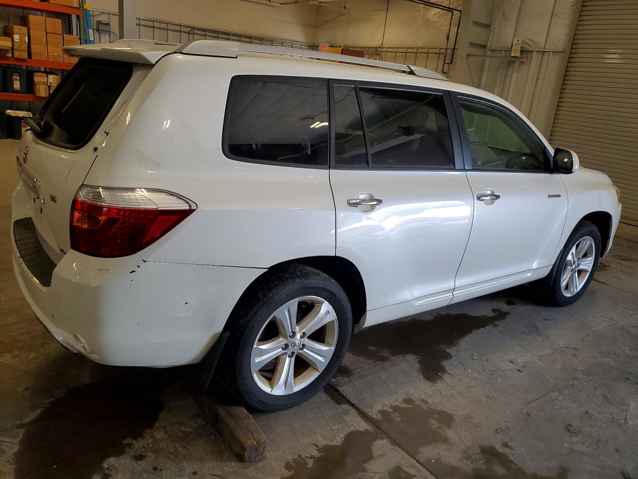 2008 Toyota Highlander Limited White vin: JTEES42A482075065