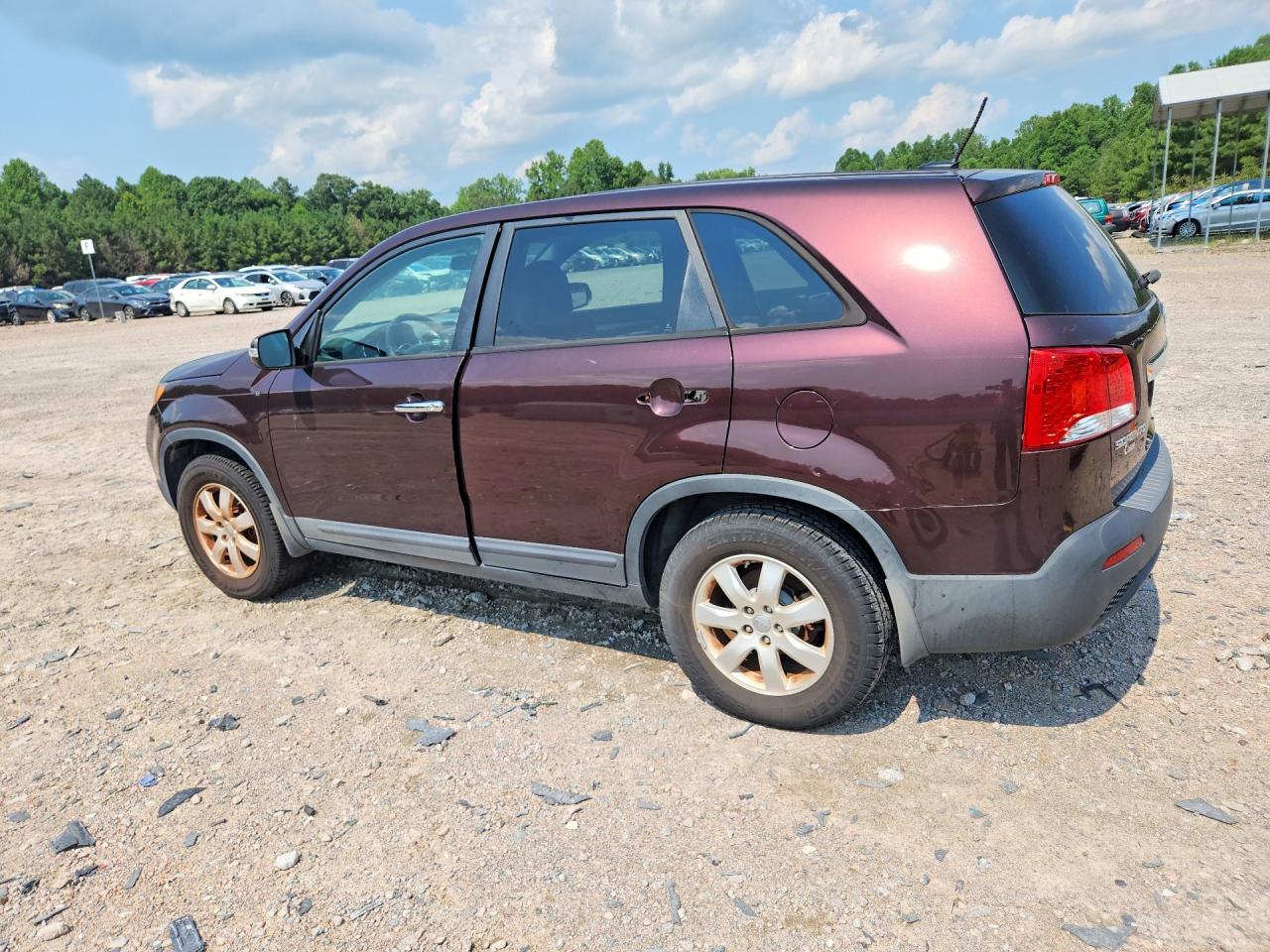 2012 Kia Sorento Lx Maroon vin: 5XYKT4A15CG286621