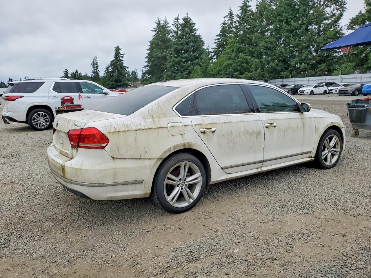 2014 Volkswagen Passat Sel White vin: 1VWCN7A3XEC013387