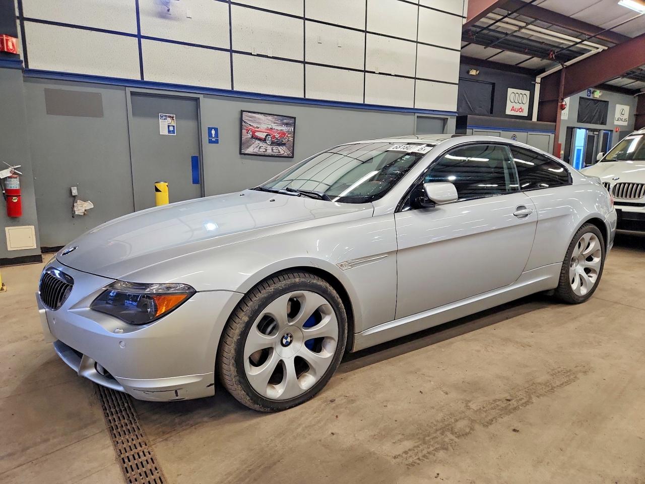 2007 Bmw 650 I Silver vin: WBAEH13577CR52253