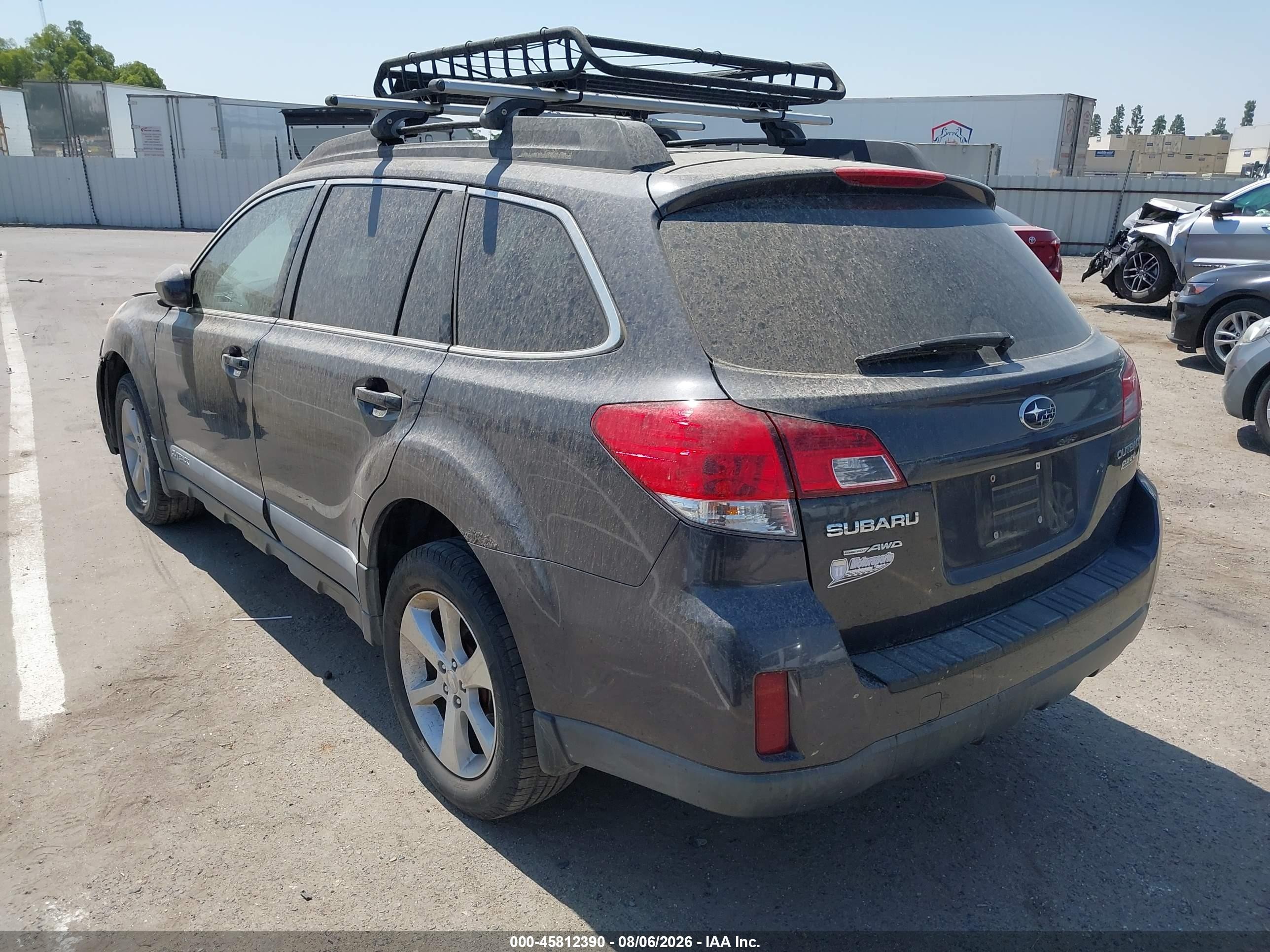 2011 Subaru Outback   Gray vin: 454BRBCC3B3324931