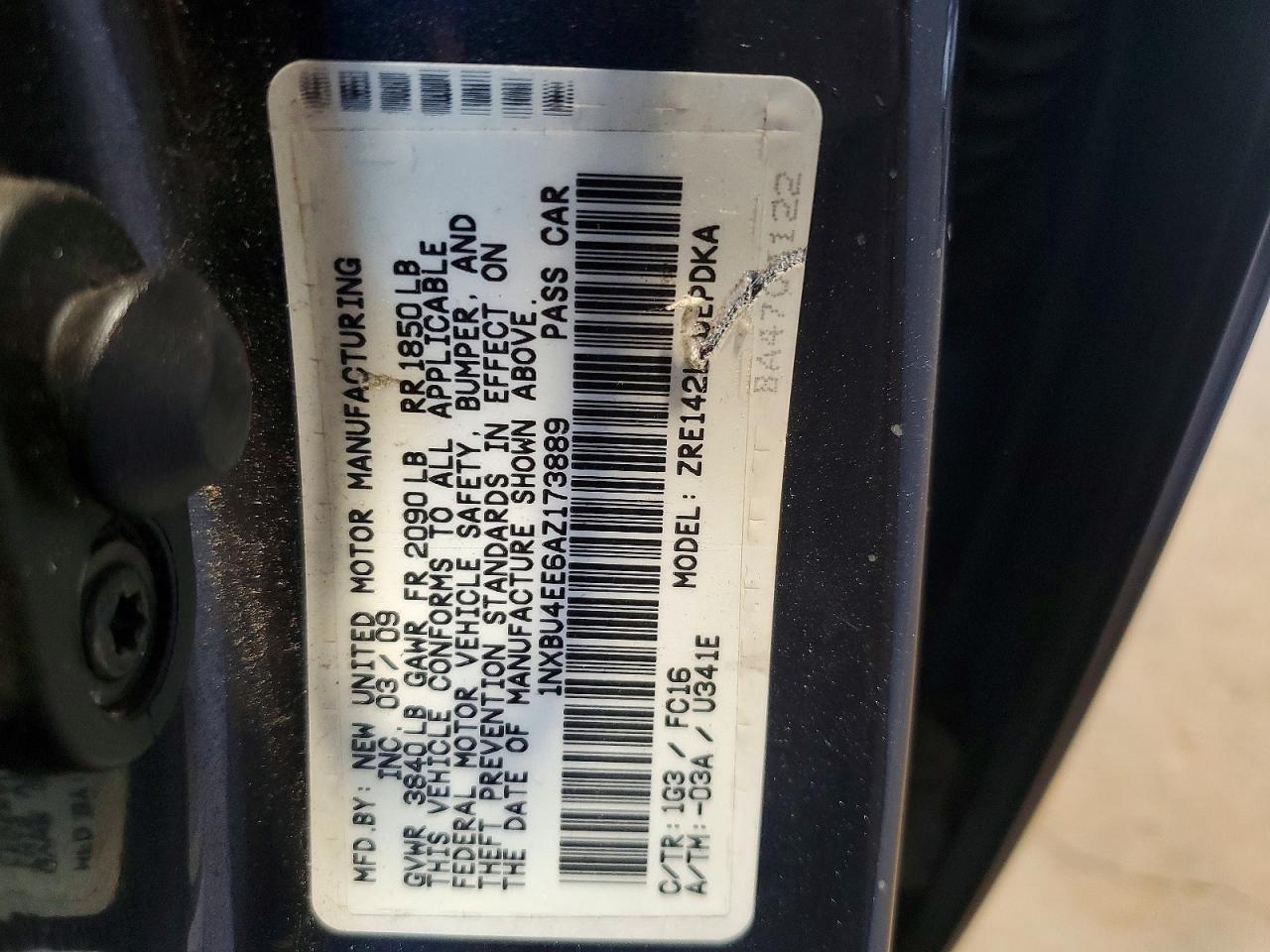 2010 Toyota Corolla Le Gray vin: 1NXBU4EE6AZ173889