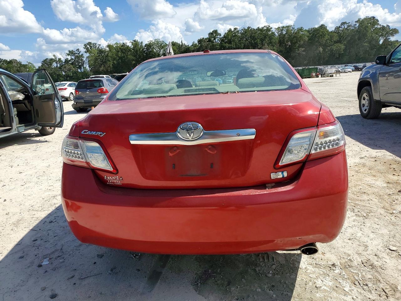 2011 Toyota Camry Hybrid Red vin: 4T1BB3EK8BU129724