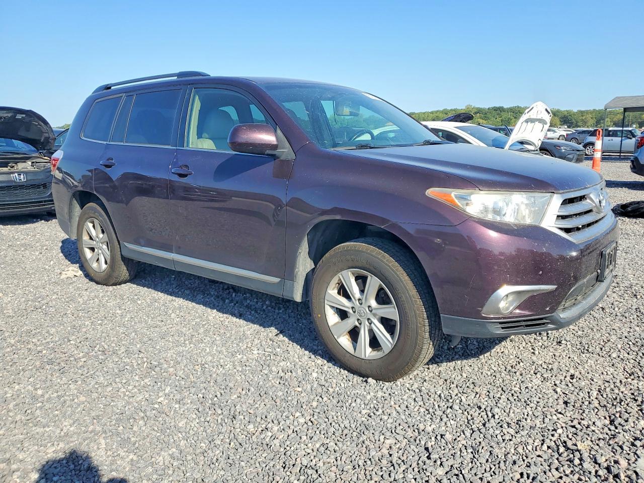 2013 Toyota Highlander Se Purple vin: 5TDBK3EH7DS226798