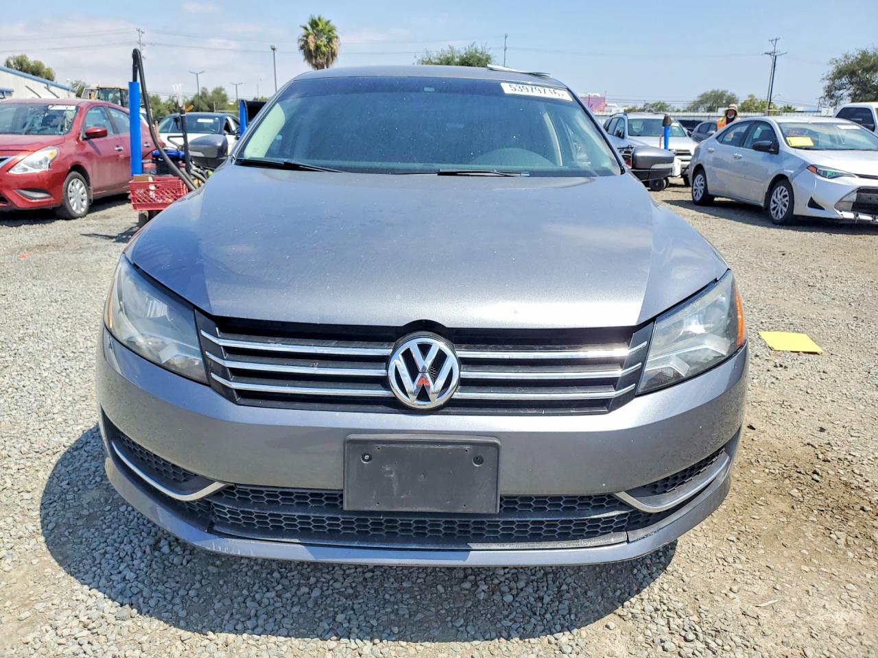 2014 Volkswagen Passat S Gray vin: 1VWAT7A38EC070264