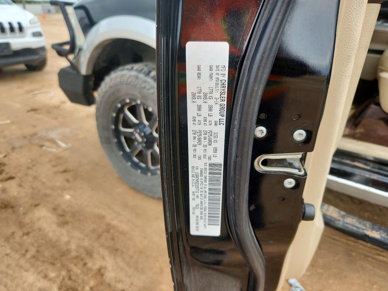 2014 Ram 1500 Laramie Черный vin: 1C6RR7NM6ES297716