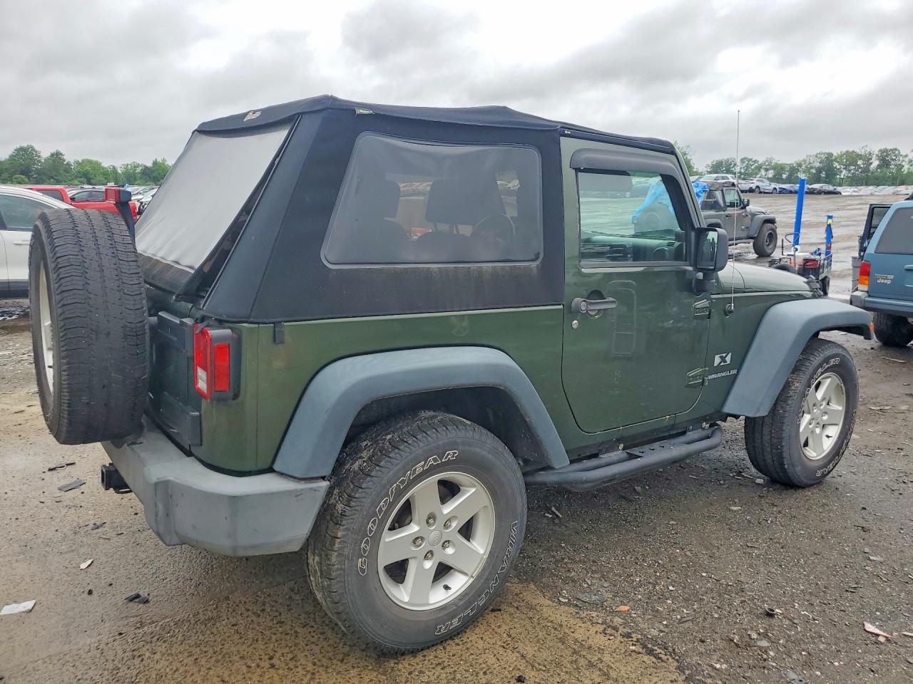 2008 Jeep Wrangler X Green vin: 1J8FA24108L523317