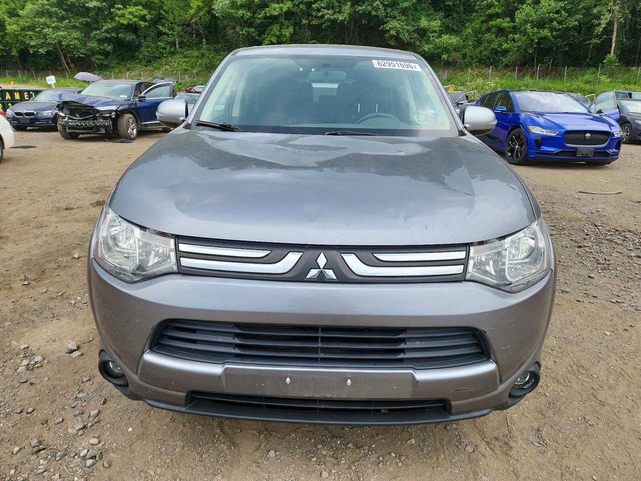 2014 Mitsubishi Outlander Se Серый vin: JA4AZ3A32EZ003287