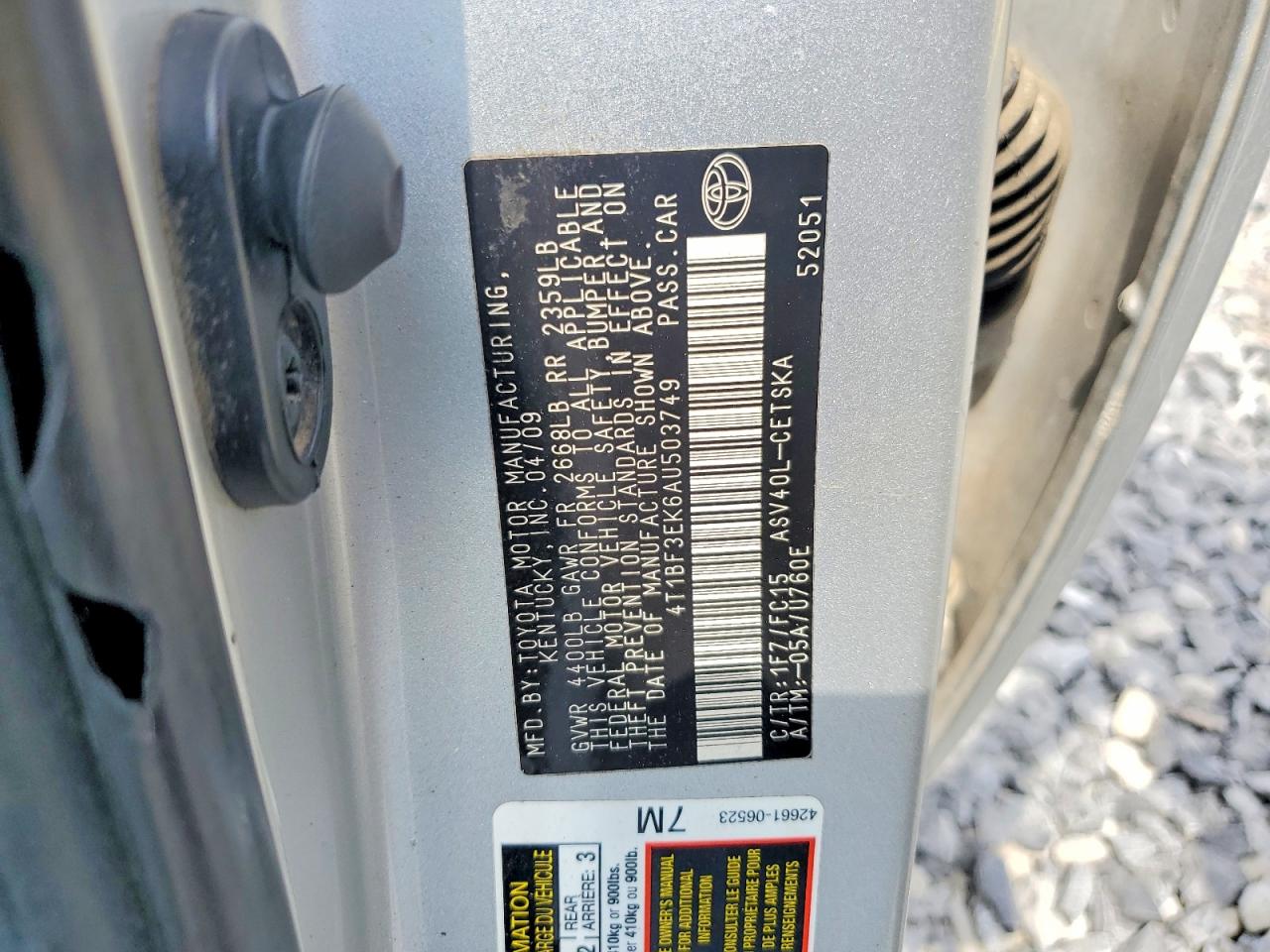 2010 Toyota Camry Se Silver vin: 4T1BF3EK6AU503749