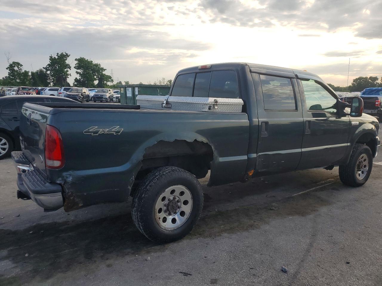 2005 Ford F250 Super Duty Green vin: 1FTSW21595EA70720