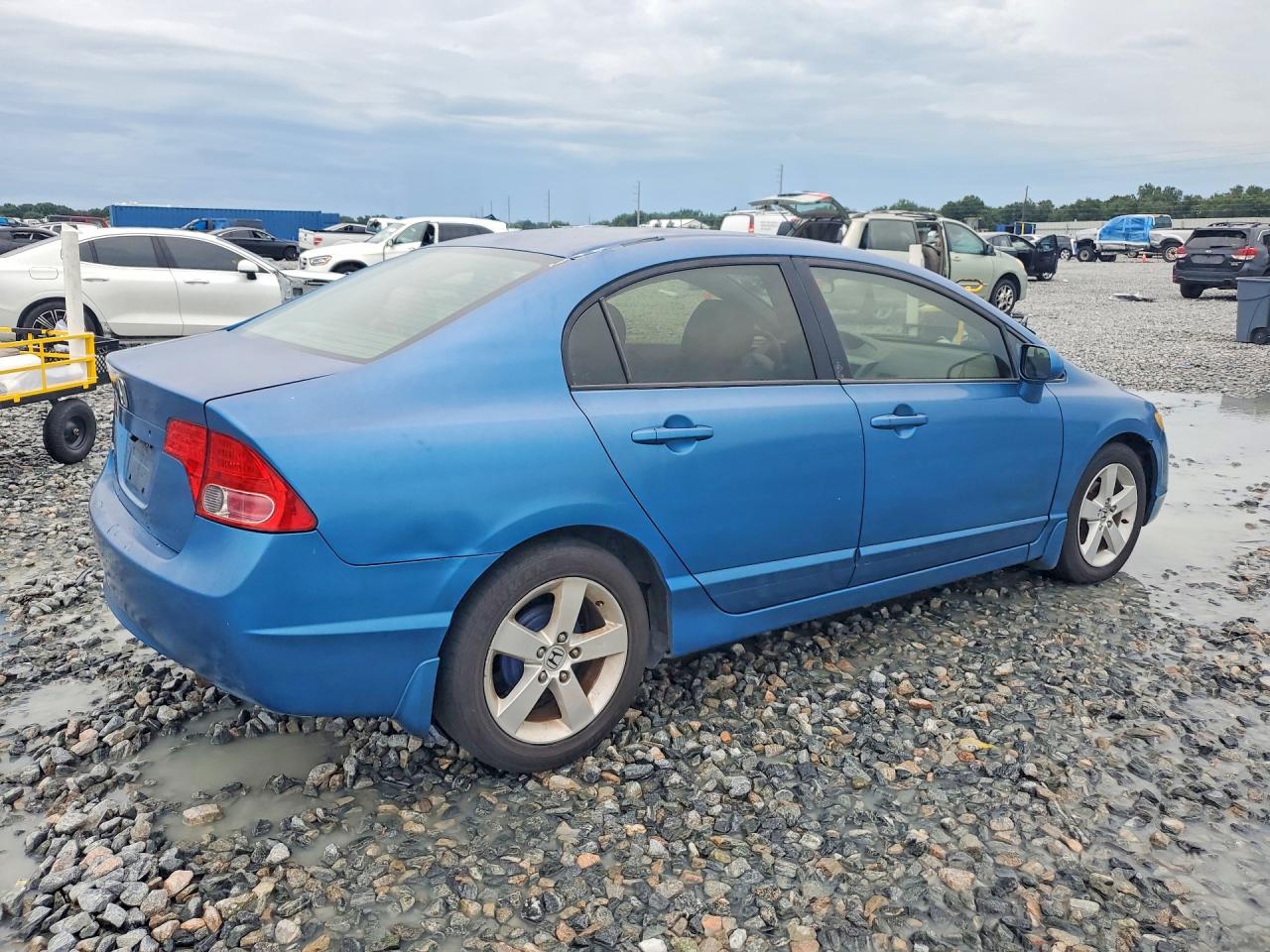 2007 Honda Civic Lx Blue vin: 1HGFA16517L001412