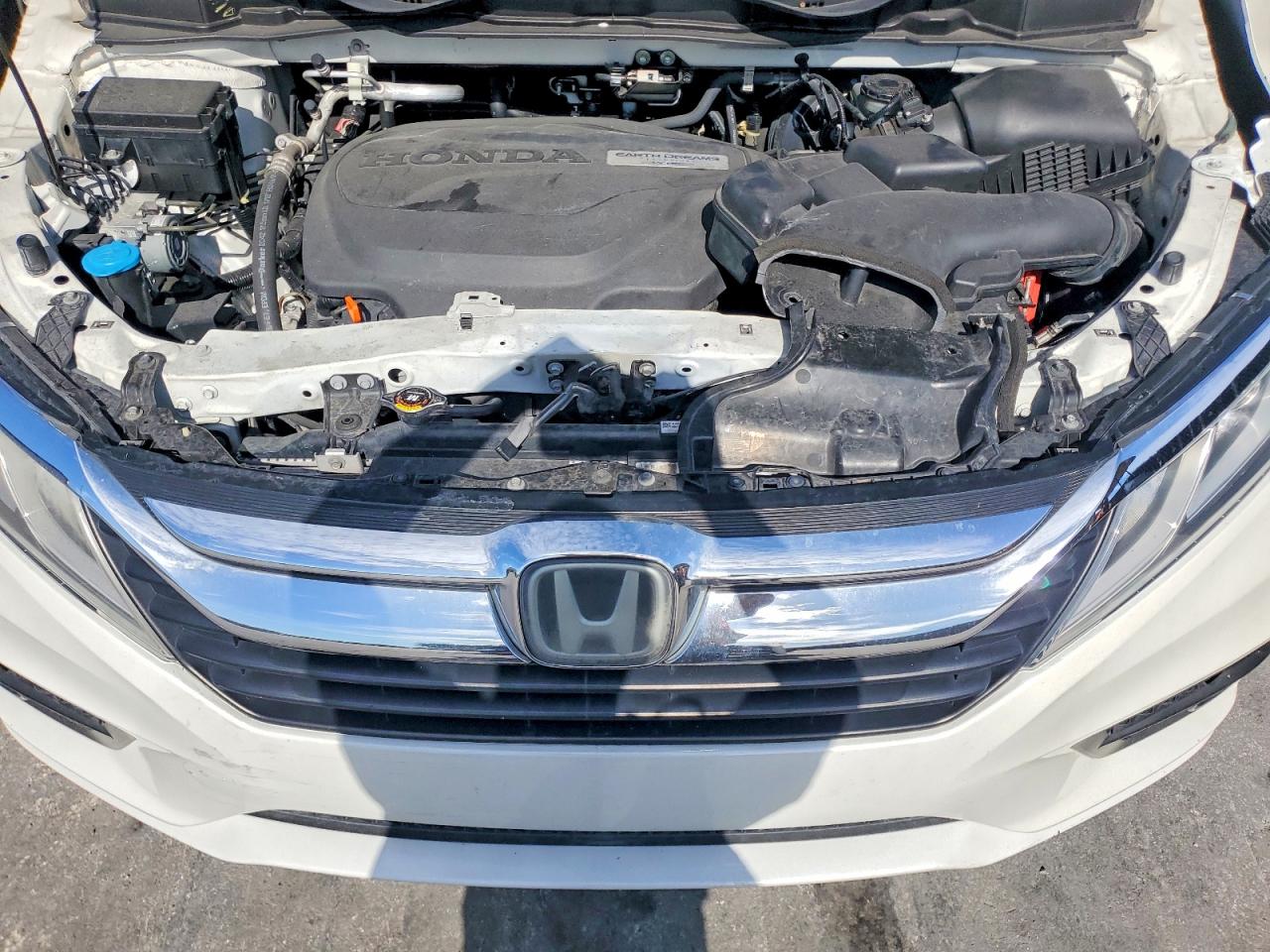 2018 Honda Odyssey Exl White vin: 5FNRL6H77JB055308