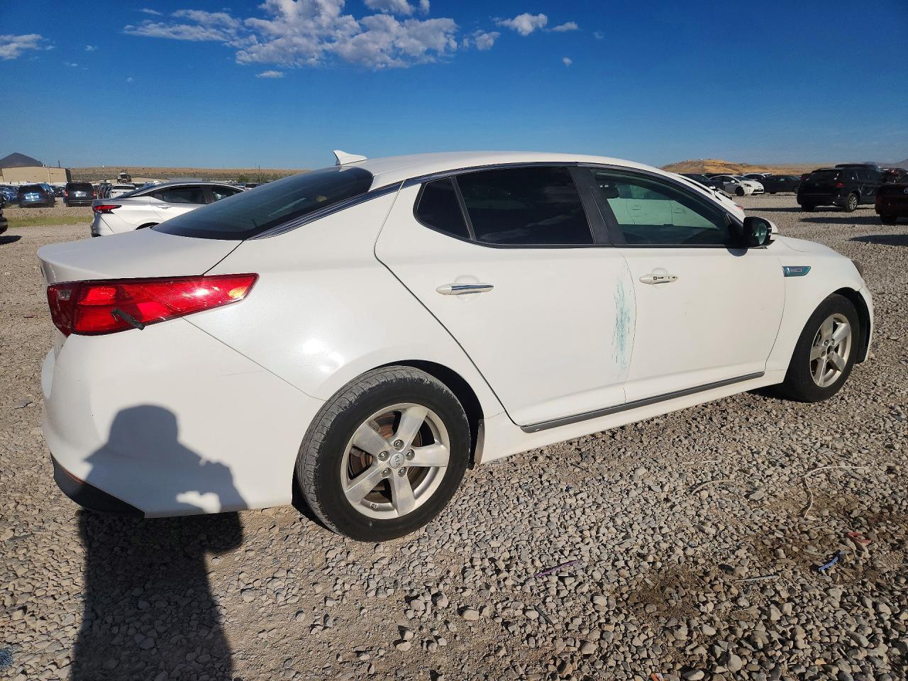 2015 Kia Optima Hybrid White vin: KNAGM4AD7F5079056
