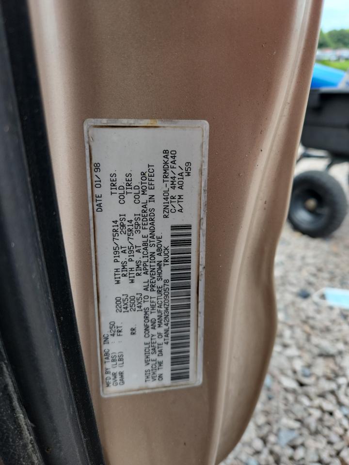 1998 Toyota Tacoma Base Gold vin: 4TANL42N3WZ090578