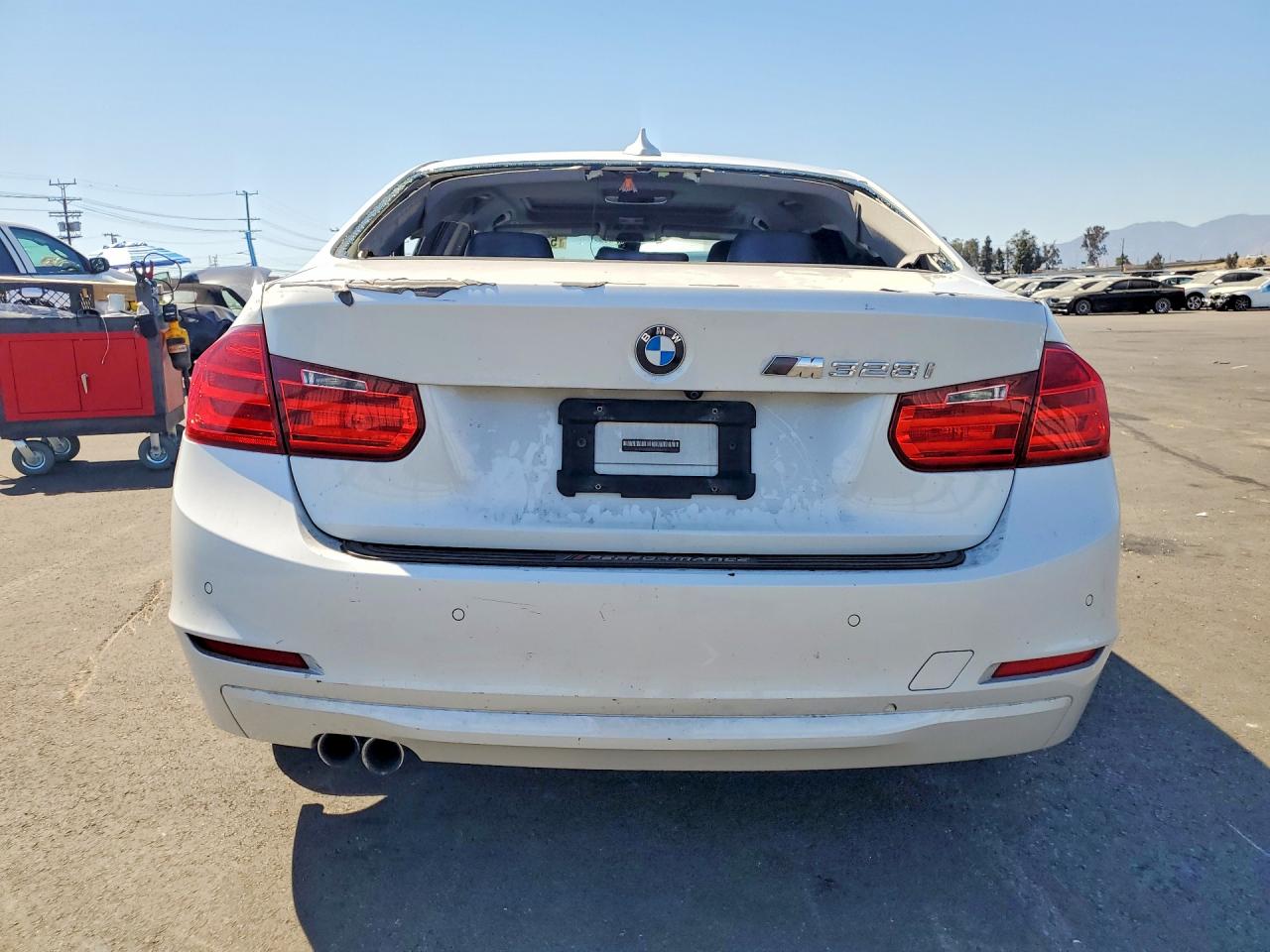 2015 Bmw 328 I White vin: WBA3A5G55FNS83710