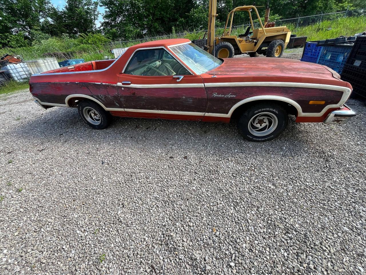 1973 Ford Ranchero Squire Red vin: 3A49N149648