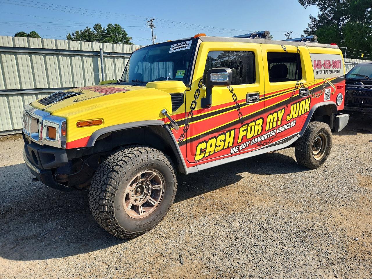 2007 Hummer H2 Yellow vin: 5GRGN23U07H109630
