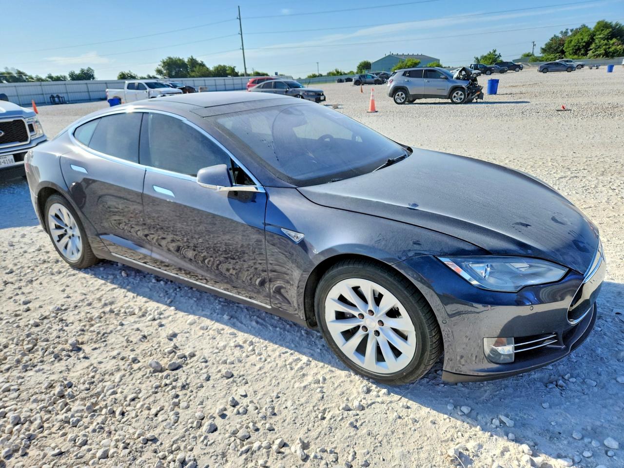 2015 Tesla Model S Black vin: 5YJSA1E27FF112486