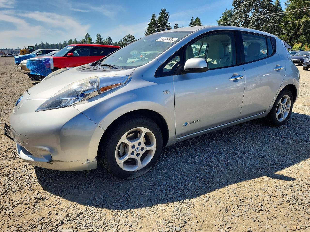 2011 Nissan Leaf Sv Silver vin: JN1AZ0CP4BT000834
