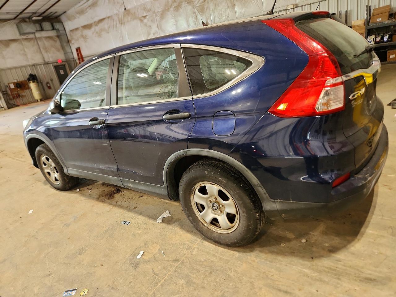 2015 Honda Cr-v Lx Blue vin: 5J6RM4H39FL119121