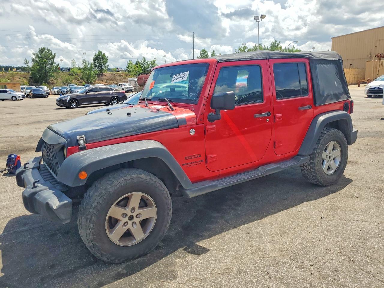 2015 Jeep Wrangler Unlimited Sport Red vin: 1C4BJWDGXFL620877