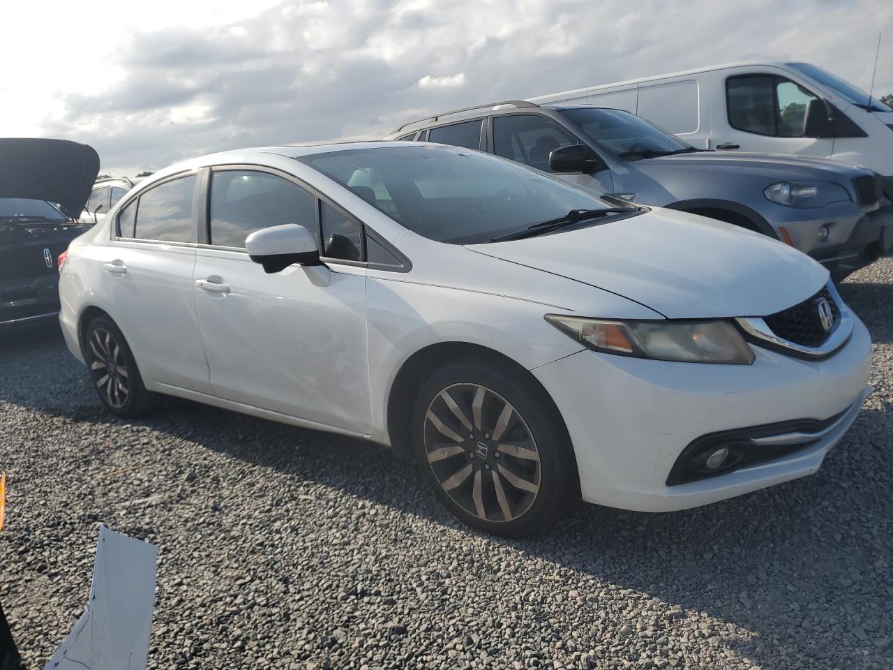 2015 Honda Civic Exl White vin: 19XFB2F95FE079378