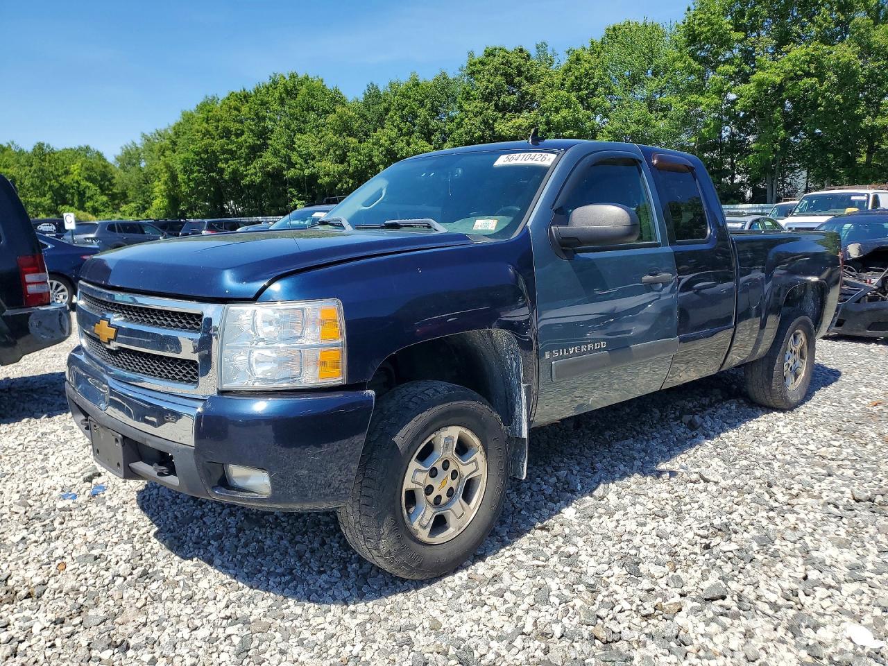 2008 Chevrolet Silverado K1500 Blue vin: 2GCEK190681277647
